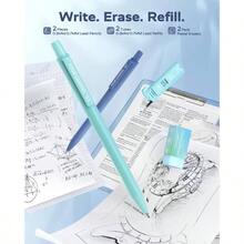 Aesthetic School Supplies, 4 Gel Pens With Black Ink, 4 Correction Tapes, 2 Pastel Highlighters, 2 Mechanical Pencils, Sticky Notes, Index Post Bible Study Supplies With Case Purple