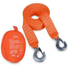Tow Strap Heavy Duty With Hooks 2"X20' 15,000LB Rvery Strap 6,8 Tons Towing Strap With  Hooks Polyester,22990457