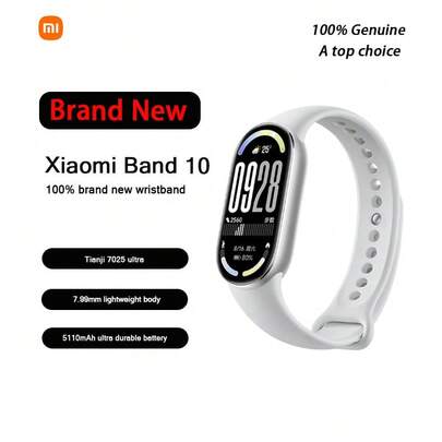 Xiaomi 全新小米手环10智能手环，专业运动健康监测，睡眠管理，心率血氧监测，持久耐力训练。小米手环10智能手环，专业运动健康监测，睡眠管理，心率血氧监测，持久耐力训练，仅支持英文和中文。