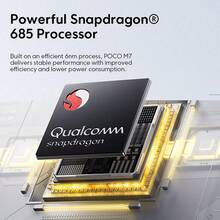 POCO M7 Global Version Smartphone NFC Massive 7000mAh (Typ) Battery 33W Fast And 18W Reverse Charging Immersive 6.9" FHD+ Display 144Hz AdaptiveSync Refresh Rate Powerful Snapdragon® 685 Up To 16GB RAM With Memory Extension Clear 50MP AI Dual Camera Xiaomi HyperOS 2 IP64 Side Fingerprint Sensor AI Face Unlock - Blue - View 6