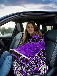 1 Personalized Cheerleader Blanket - Soft Flannel With Custom Name And Text, The Perfect Gift For Cheerleaders. Cheerleading Supplies, Cheerleading Gifts, Suitable For Mother's Day Gifts. - Multicolor - View 9