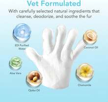 Funfawn Pet Cleaning Glove Wipes For Dogs &Amp; Cats - Extra Thick Hypoallergenic Deodorizing Pet Bathing Wipes - Rinse Free Grooming Wipes For Pet Daily Care And Traveling - Unscented, 20 Pcs