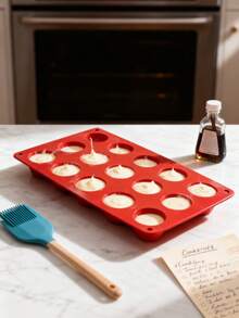 1pc Semi-Circle Silicone Cake Mold, 3D Semi-Circle Chocolate Cookie Baking Mold, Suitable For Mini Cakes, Desserts, Pastries, Kitchen Baking Tools