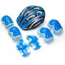 Mũ bảo hiểm trẻ em, miếng đệm đầu gối, khuỷu tay, bảo vệ cổ tay, đồ bảo hộ thể thao, ván trượt scooter, xe đạp patin, bộ đồ bảo hộ an toàn cho bé trai và bé gái từ 3-12 tuổi - Nhiều màu - Xem 15