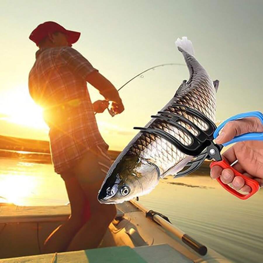 1 قطعة مقبض قابض للأسماك محمول بمخالب 2/3 وأسنان 3 ملقط أسماك مضاد للانزلاق لمعظم أسماك المياه العذبة والسرطان