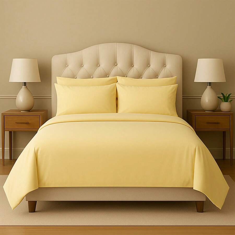 Vibe Check: Ultra Chill Bamboo Blend Sheets – 6PC Cloud Soft Set With Deep Pockets – Cooling, Wrinkle-Free, Aesthetic – Dorm, Apartment, Or Glow-Up Bedroom Must-Have – Twin, Full, Queen, King, Cal King - 奶油 - 查看 1