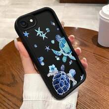 A Phone Case Suitable For The For Iphone SE (2022) Featuring A Stylish Turtle Design, Combining High Quality And A Playful Aesthetic.It'S Lightweight, Minimalistic, And Offers Good Protection While Being Easy To Clean.This  And Cute Case Is Perfect For Young, With A Unique And Creative Touch That Stands - White - View 4