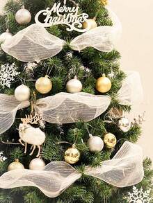 1 لفة شريط ساتان شمبانيا، شريط فراشة DIY إكليل، لوازم تغليف هدايا، قماش شيفون لخلفية ديكور حفلات الزفاف والأعياد، شريط لتزيين شجرة ، مناسب لديكور المنزل والاحتفالات الشتوية، حفلات المناسبات، حفلات ، ديكورات الأعياد، هدايا الحفلات، ديكورات حفلة الممتعة، عيد الميلاد المجيد، السنة الجديدة السعيدة، ديكورات ، هدية المثالية لأصدقاء ديكور الغرفة