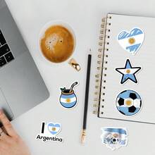 50 buc autocolante pentru tricoul de fotbal Argentina, autocolante de fotbal, accesorii de fotbal, cadouri de fotbal, autocolante sportive cu desene animate, autocolante din vinil impermeabile, potrivite pentru laptop, telefon, mașină, skateboard, sticlă de apă, album, computer, notebook - Multicolor - Vizualizare 8