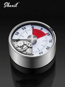 shoxil 1Pc Kitchen Timer, Magnetic Timer, Time Manager, Mechanical Rotating Visual Timer, Egg-Timing Tool, Suitable For Daily Use And Kitchen Baking