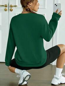 Nowa bluza damska z nadrukiem Los Angeles na jesień i zimę 2025, luźna, w prostym stylu, gruba i ciepła, odpowiednia na jesień i zimę, wygodna na co dzień, modna, uliczna bluza z długim rękawem