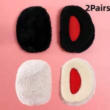 1 对/2 对纯色耳暖器、耳带、耳套、男女户外寒冷天气配件，秋冬必备