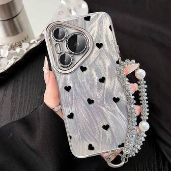  JURSUE Cute Fashion Polka Dot Aesthetic Shockproof Soft Phone Case With Camera Lens Protector And Phone Strap Compatible With Iphone 17 Air 16 15 13 12 11 Pro Max Ip 14 Plus For Women Girls MZ05035