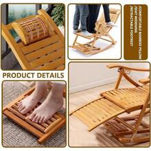 Garden Rocking Chair Outdoor Folding Recliner with Cushion, Adjustable Backrest, Portable Lounger Balcony, Patio, and Deck - Un color - Ver 5