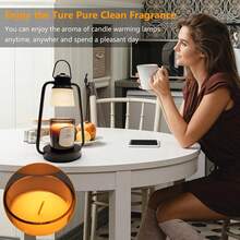 ¡RecomendadoLámpara calentadora de velas con temporizador – Lámpara eléctrica de cera para velas de tarros, calentador de lámpara de vela clásico con 2 bombillas, regalos de calentamiento de la casa, regalos de¡Top de Temporada - negro clásico - Ver 7