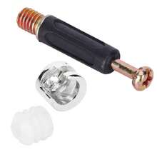 Kit de Tuercas de Tornillo, 100 Juegos 3 en 1 Kit de Tuercas de Tornillo de Rueda Excéntrica Accesorios de Leva de Conexión de Muebles, Juegos de Tuercas y Pernos de Hardware