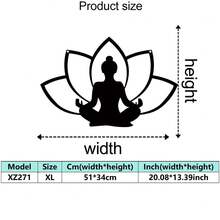 1 Stück Buddha Statue & Lotus Blume Zen Wanddekoration - Moderne Innen-/Außendekoration, Yoga Studio Meditationsraum Akzent - Personalisiertes Einweihungsgeschenk, Keine Elektrizität erforderlich, hochwertige Metallverarbeitung, Kunstwerk, handgefertigt, tolles Geschenk