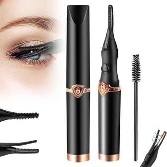 Rechargeable Heated Eyelash Curler, Built-In 100mAh Battery, Fast Heating For Long-Lasting Curl Up To 8 Hours, Travel-Friendly, Ideal For Daily Makeup, Perfect Gift For Women, Mothers, Brides, Birthdays, Valentine's Day