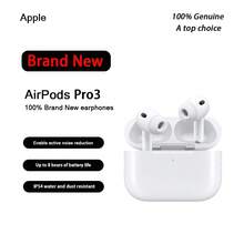 Apple 苹果 AirPods Pro（第三代），配备 MagSafe 充电盒（USB-C 接口），兼容 iPhone/iPad/Mac。最新款 AirPods Pro 3 - 白色 - 查看 5