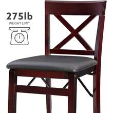 Linon Triena X Back Folding Counter Stool Brown - 梅洛+吧台凳 - 查看 4