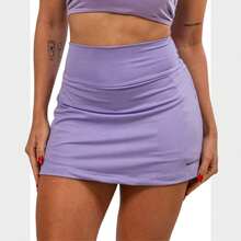 Shorts Skirt Butt Cover Fitness Gym With UV Protection 2 Hidden Pockets - 紫丁香色 - 查看 7