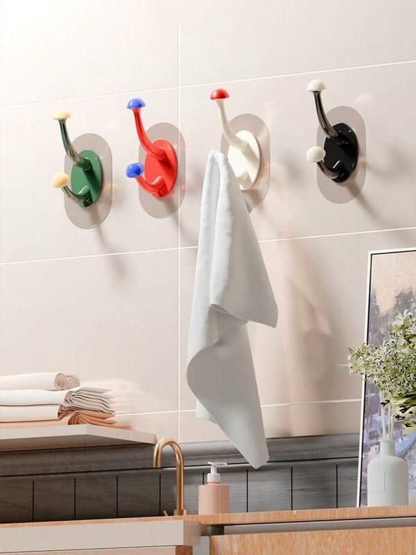 1 Wall-Mounted Hook, Heavy-Duty Towel And Coat Hook, Waterproof Bathroom Shower Hook, Kitchen Storage, Home Storage, And Small Home Decoration Items.