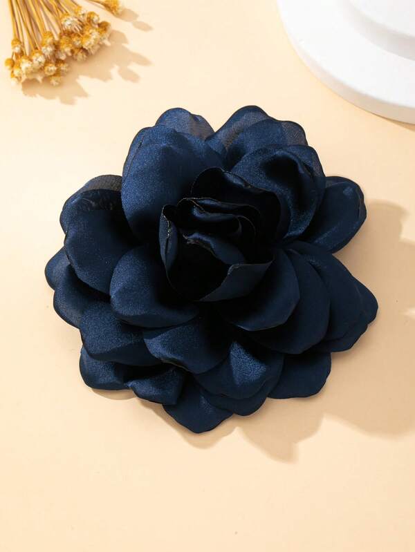 1pc Women's Brooch, French Satin Camellia Flower Brooch, Suitable For Daily Wear And Formal Events