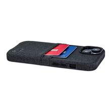 14 Card Case With Built-In Metal Plate For Magnetic Mounting & 2 Card Holder Pockets: Luxe M2 Wallet, Canvas Style Synthetic Leather ( 14, Black){"Size_name":"14","Color_name":"Black"} - 多色13 - 查看 9
