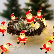 1 件老年人步行铜线灯串，适用于圣诞节装饰、秋冬季氛围照明、卧室、客厅、家庭、庭院、小路、节日派对用品、派对装饰 [电池供电，不含电池]