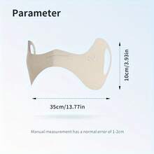 1 Piece Butterfly Wing Design Summer Face Mask - Breathable Smooth Silk Fiber Fabric, Cool Feeling & Eye Protection With Ear Hooks, Suitable For Cycling, Golf, Outdoor Sports - Neutral Beige Neck Gaiter, Multifunctional Sports Accessory, Lightweight Fabric, Fashionable Neck Gaiter, Durable Construction, Exclusive Protective Gear For Golf Players - Xám - Xem 6