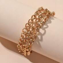 Fashion Jewelry Multi-Layer Gold Link Chain Bracelet Bangle Party Decoration For Women