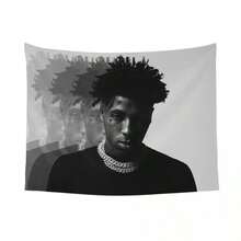 YoungBoy Rapper Music Tapestry Wall Hanging Printed Polyester Wall Tapestry Fantasy Blanket Room Decor Wall Cloth - Multicolor - View 5