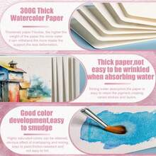 Watercolor Paper 100 Pcs Watercolor Paper Pad Watercolor Paper Bulk For Students Adults Artists Sketch Painting 3.9 X 3.9 Inch
