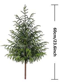 1 Piece Of Lifelike Norfolk Pine Branches,Have No Pot, Real To The Touch, Suitable For Christmas Decorations, Christmas Tree Decorations, DIY Crafts, Indoor And Outdoor Home Decoration, Holiday Decorations, Weddings And UV Resistant Artificial Outdoor Plants Best Gifts Birthday Room Decor Winter Christmas Decorations Home Christmas Gifts Christmas Decor - Green - View 9
