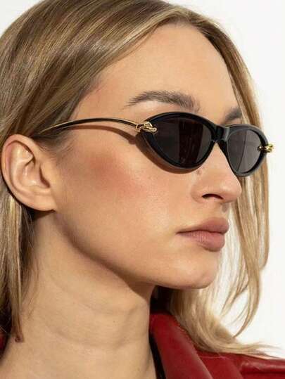 1pc Casual PC (Polycarbonate) Women's Fashion Cat Eye Frame Glasses, Y2K Item For Daily Casual, Versatile, Party, Street Snap