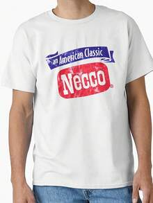 Necco T-Shirtnecco Classic T-Shirt.Women's Solid-Colored Boat Neck Short-Sleeve One-Piece Shirt, Suitable For Summer Wear, Paired With Printed Shirts, Ladies' Tops, And Printed Short-Sleeve Shirts. Women's Clothing - 白色 - 查看 1