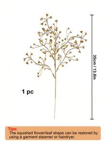 1 件/3 件金色闪光人造植物假金色满天星塑料叶仿植物花艺布置适用于室内外派对婚礼餐桌装饰 DIY 工艺品、情人节、礼物生日毕业家居装饰返校房间装饰学校用品 - 金色 - 查看 7