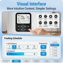 Frienhund 7L Automatic Cat Feeder With Slow Feed For 2 Cats: Programmable Automatic Dog Feeder With Information Visualization Interface Cat Food Dispenser With Timer Detachable For Easy Cleaning