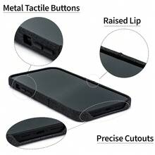14 Plus Card Case With Built-In Metal Plate For Magnetic Mounting & 2 Card Holder Pockets: Luxe M2 Wallet, Canvas Style Synthetic Leather ( 14 Plus, Black){"Size_name":"14Plus","Color_name":"Black"} - Multiwarna6 - View 6
