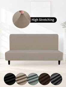 1 pieza Funda de sofá sin brazos de seda de leche, funda de polvo de sofá sin brazos minimalista moderna, impermeable, antiarañazos, antideslizante, lavable, adecuada para sala de estar, dormitorio, sala de estudio y otros espacios