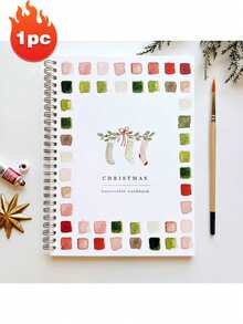 1PC Watercolor Workbook: Bouquets Theme Watercolor Exercise Book Suitable For All Ages (Without Watercolor Paint Or Brush)