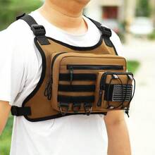 ZYDS Outdoor S Chest Bag For Men Water Reant Ligweig Running Vest EDC Chest Pack For Workou Hing Cycling - Brown - View 7