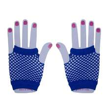 Fishnet Fingerless Gloves Mesh Arm Sleeves Fish Net Arm Sleeves EMO Gloves For Women In Theme Party Scene Accessories{"Size_name":"Short","Color_name":"#2-RoyalBlue(Short)"} - 多色24 - 查看 5