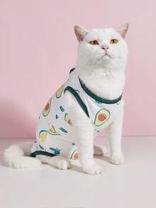 Quần áo khử trùng/thiến mèo mềm & mỏng, trang phục cai sữa cho mèo con, đồ giữ ấm chống liếm cho mèo 4 chân - Nhiều màu - Xem 4