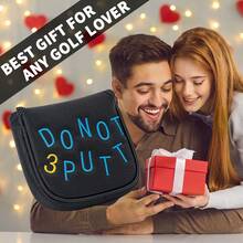 1 High Quality PU Don't Put Free Golf Putter Head Cover, With Magnetic Buckle, Waterproof And Durable Material, Provides Best Protection For Your Club, Black And White For Your Choice - متعدد الألوان - مشاهدة 9