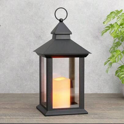 Lanterns Decorative Indoor, Black Decor With Timer Flameless Candle, Vintage Farmhouse Outdoor Lanterns, Waterproof Hanging Patio, Porch, Entryway, Centerpieces