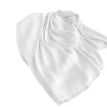Women Satin Silky Pashmina Shawl Wrap Headscarf Turban Hijab Cap For Evening Dresses Bridal Party Special Occasion{"Color_name":"Long-White"} - 長白 - 查看 3