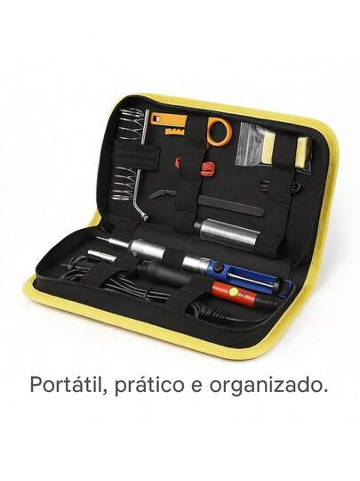 Kit Completo De Solda Eletrônica Profissional Com Ferramenta