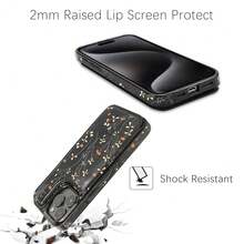 Compatible With IPhone 15 Pro 6.1" Wallet Case With Card Holder Slot Folio Flip PU Leather Kickstand Double Magnetic Clasp And RFID Blocking Design Cover 6.1 Inch (Wild Flowers){"Color_name":"WildFlowers","Size_name":"IPhone15Pro6.1\""} - Nhiều màu22 - Xem 6