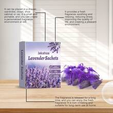 Lavender Sachets Naturally Fresh And Long-Lasting Floral Fragrance Wardrobe Shoe Cabinet Odor Home Portable Sachet Lavender Flower Buds For Drawers And Closets Smell Fresh Scents - Màu tím - Xem 7